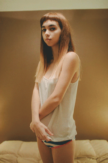 Sex Gif - Stripping out of her wifebeater