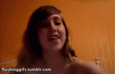 Sex Gif - Teen flashing her incredible boobs